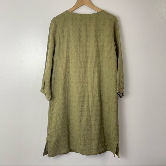 Soft Surroundings Linen Cotton Blend Marcellina Shirtdress Dress Size M 2DD60 - Picture 7 of 9